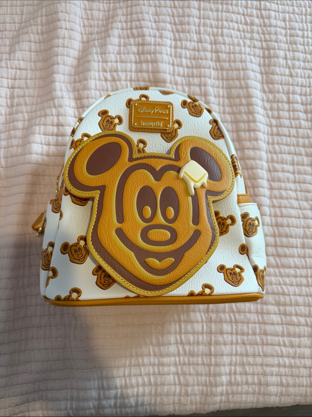Loungefly Disney Parks Mickey Waffle Mini Backpack + Cardholder
